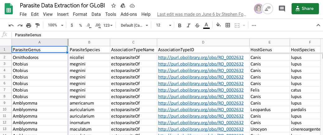 transcribed tick data in Google Sheets